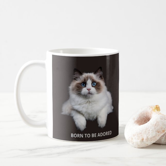 Café Taza divertida de gato  (Con donut)