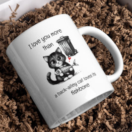 Café Taza divertida de gato – Cita de Fishbone de San V