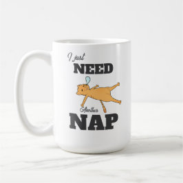 Café Taza divertida de gato con la leyenda 'Solo necesi