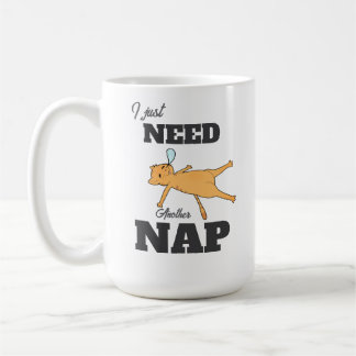 Café Taza divertida de gato con la leyenda 'Solo necesi