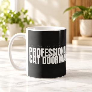 Café Taza divertida de gato conserje profesional