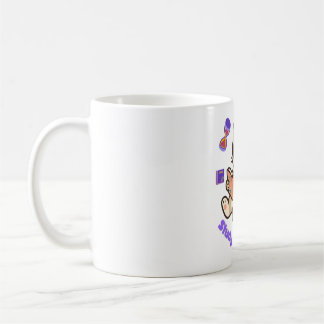 Café Taza divertida de gato lindo estudiando con gafas 