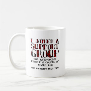 Café Taza Divertida de Grupo de Apoyo Antisocial