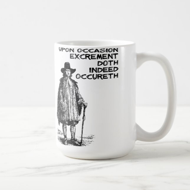Café Taza divertida de hecho Occureth del excremento de (Derecha)