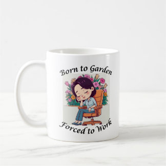 Café Taza divertida de jardinería – “Nacida para jardin