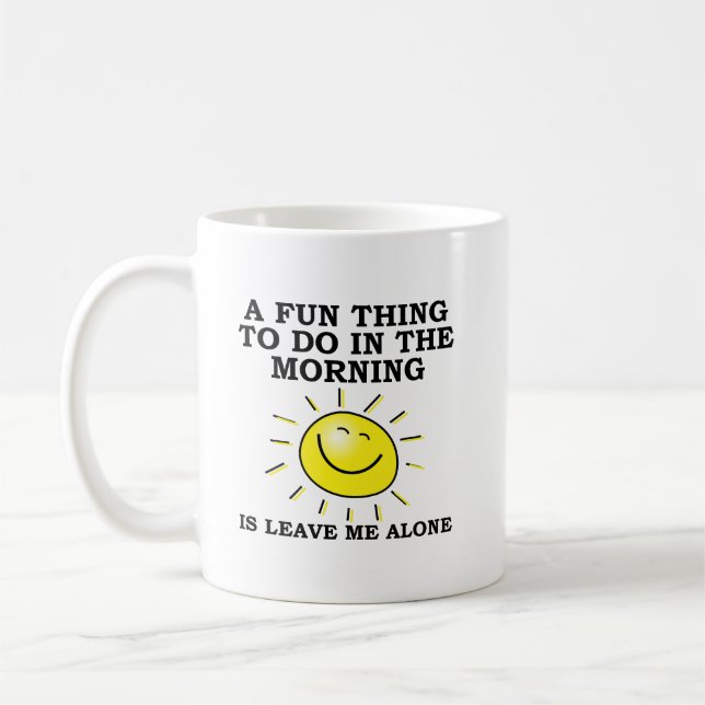 Café Taza Divertida de la Mañana Sola (Izquierda)