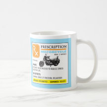 Taza divertida de la motocicleta de la