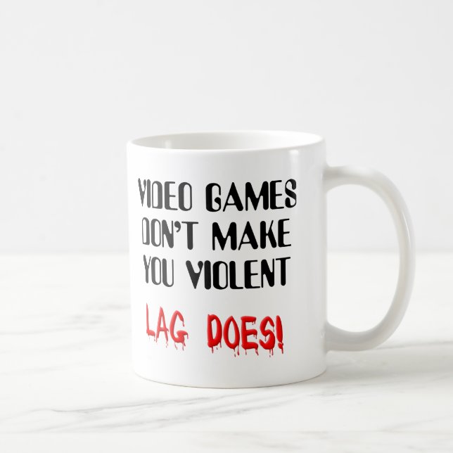 Café Taza divertida de la violencia del retraso del (Derecha)