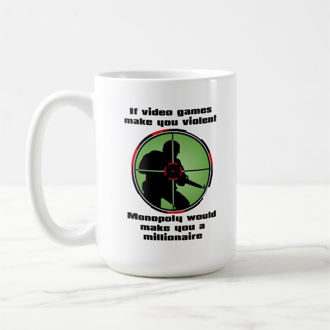Café Taza divertida de los videojuegos violentos (Izquierda)