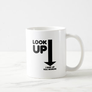 Café Taza Divertida de Mirar Arriba