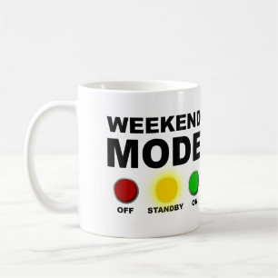 Café Taza divertida de Modo Fin de Semana o Taza de via