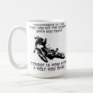 Café Taza divertida de motocross de bicicleta de tierra
