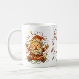 Café Taza divertida de Navidad de Santa Claus atrapado