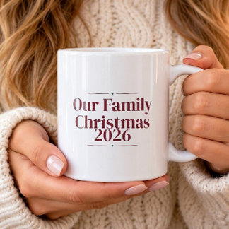 Café Taza Divertida de Navidad Familiar 2026