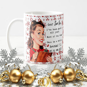 Café Taza divertida de Navidad Mejor Amiga "Querido San