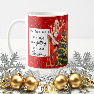 Café Taza divertida de Navidad para mejor amiga "Árbol