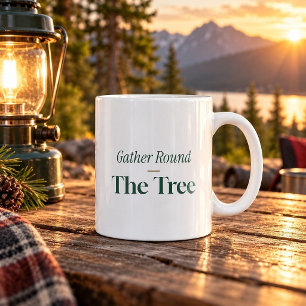 Café Taza Divertida De Navidad Reunirse Alrededor Del Á