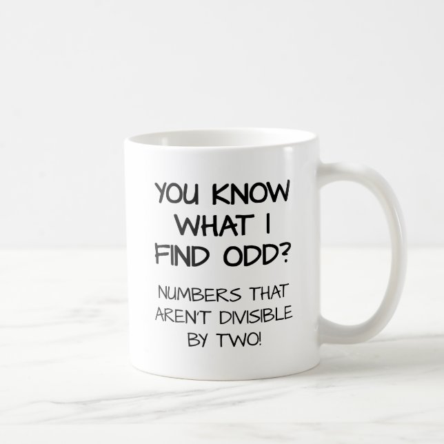 Café Taza Divertida de Números Impares (Derecha)