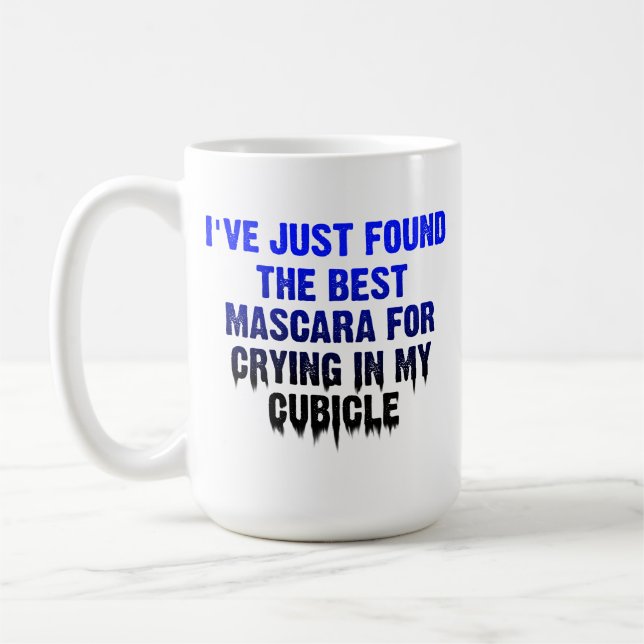 Café Taza Divertida de Oficina Llorando en Mi Cubículo (Izquierda)