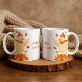 Café Taza Divertida de Otoño Salta Primero Rastrilla De