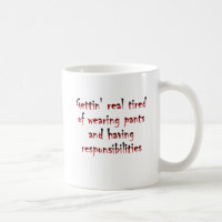 Taza Divertida de Pantalones y Responsabilidades