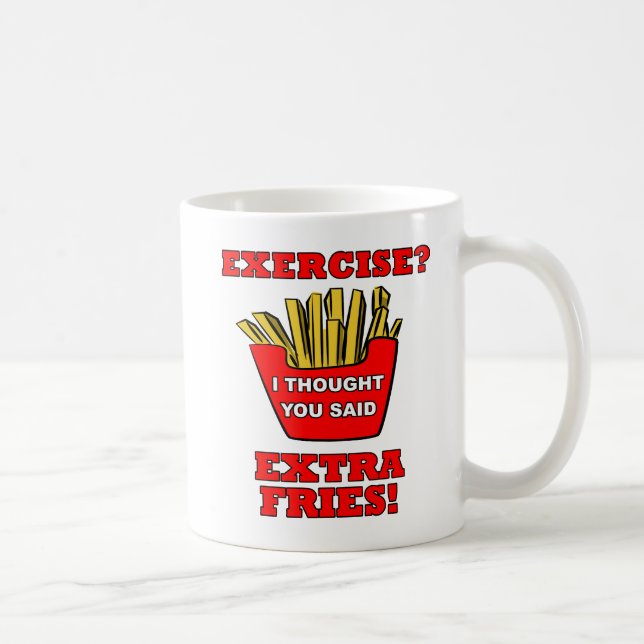 Café Taza Divertida de Papas Fritas Extra (Derecha)