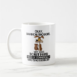 Café Taza divertida de papel higiénico pensamiento alea