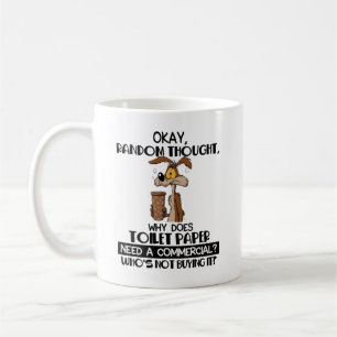 Café Taza divertida de papel higiénico pensamiento alea