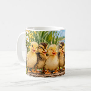 Café Taza divertida de patitos de escuadrón de patos