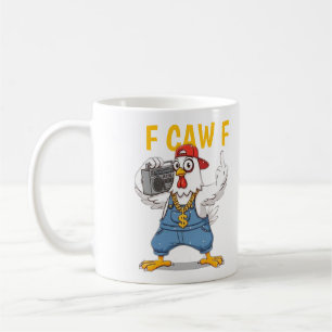 Café Taza divertida de pollo gangsta estilo Hip Hop F C