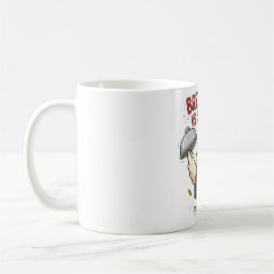 Café Taza divertida de pollo para desayuno