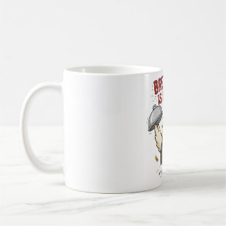 Café Taza divertida de pollo para desayuno