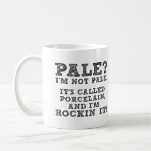 Café Taza Divertida de Porcelana Rockera Pálida
