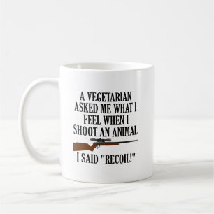 Café Taza divertida de retroceso de caza