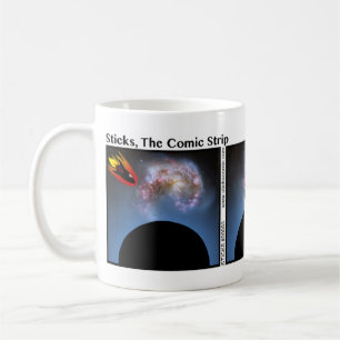 Café Taza divertida de Stickman de la nave espacial -