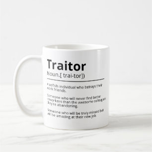 Café Taza divertida de traidor personalizada para regal