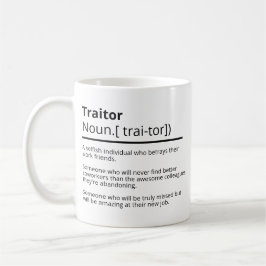 Café Taza divertida de traidor personalizada para regal
