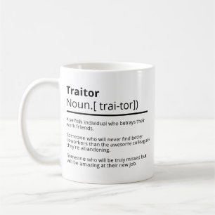 Café Taza divertida de traidor personalizada para regal