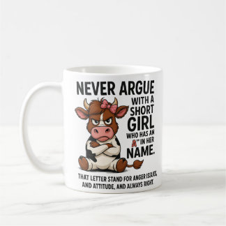 Café Taza divertida de vaca enojada – Nunca discutas co