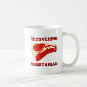 Café Taza Divertida de Vegetariano Recuperándose