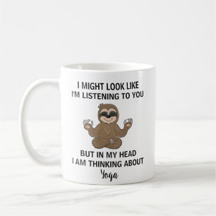 Café Taza divertida de yoga de perezoso Regalo para taz