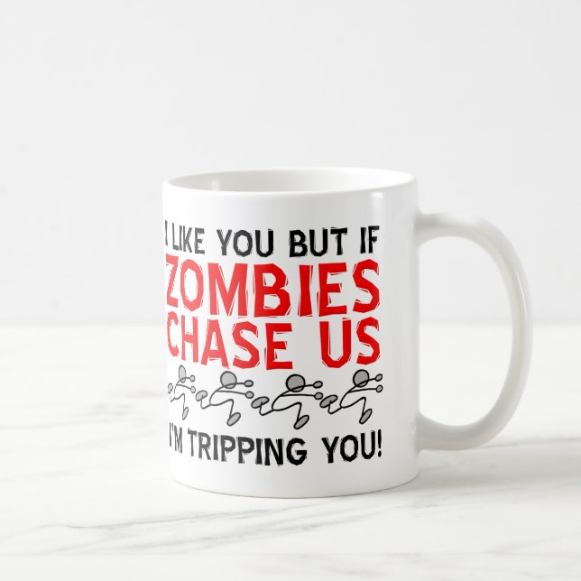 Café Taza divertida de zombies tropezando (Derecha)