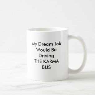 Café Taza divertida del autobús de las karmas