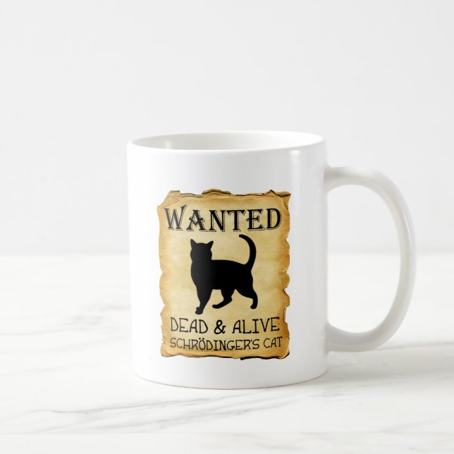 Café Taza divertida del gato de Shrodinger (Derecha)