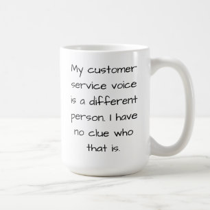 Café Taza divertida del servicio de atención al client