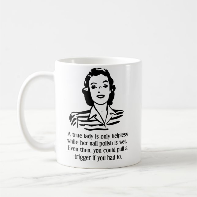Café Taza Divertida Esmalte de Uñas Desamparado (Izquierda)