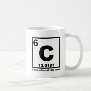 Café Taza Divertida Forma de Vida Basada en Carbono