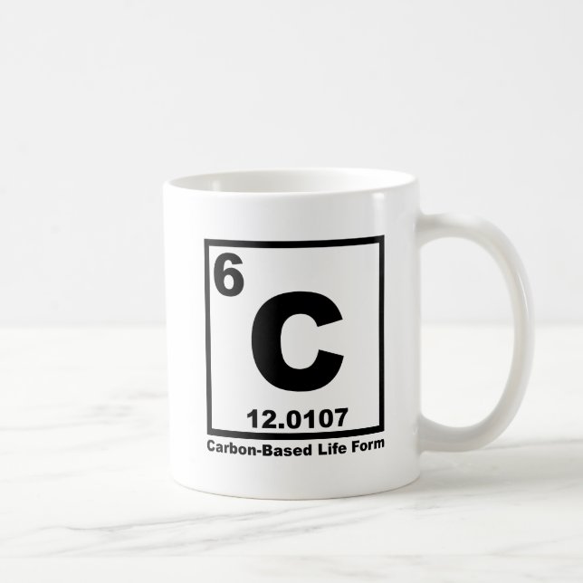 Café Taza Divertida Forma de Vida Basada en Carbono (Derecha)
