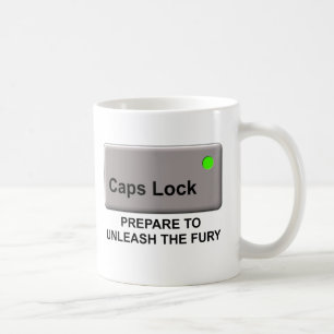 Café Taza Divertida Furia de Mayúsculas Humor