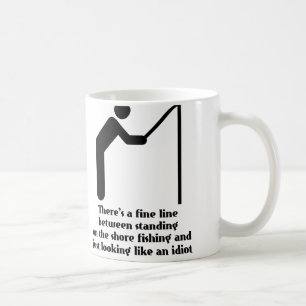 Café Taza Divertida Idiota de la Pesca Humor